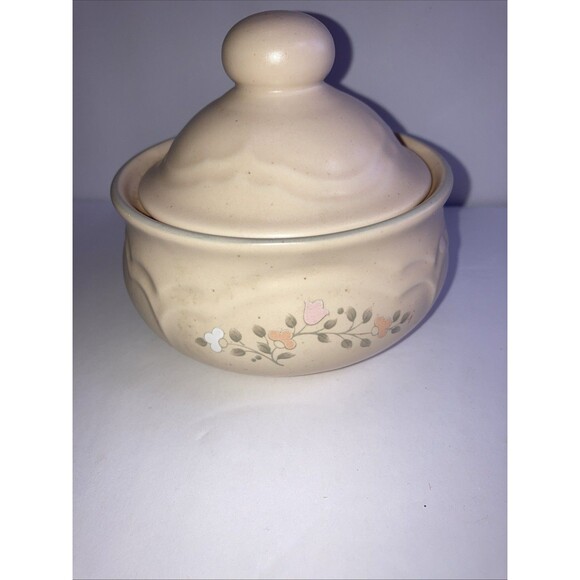 Vintage Pfaltzgraff, Sugar Bowl, Candy Dish, 1980s "Remembrance" with Lid - Picture 2 of 7